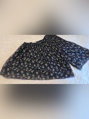 Sheer Owl Floral One Shoulder Blouse